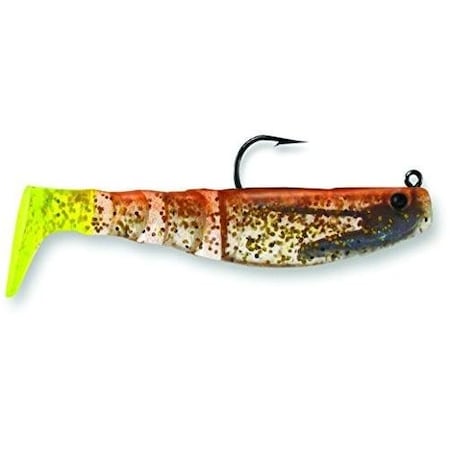 Egret Mambo Mullet Swimbait, 35, 14 Oz, Copper PennyChartreuese Tail, 2PK E-MM35-14-04